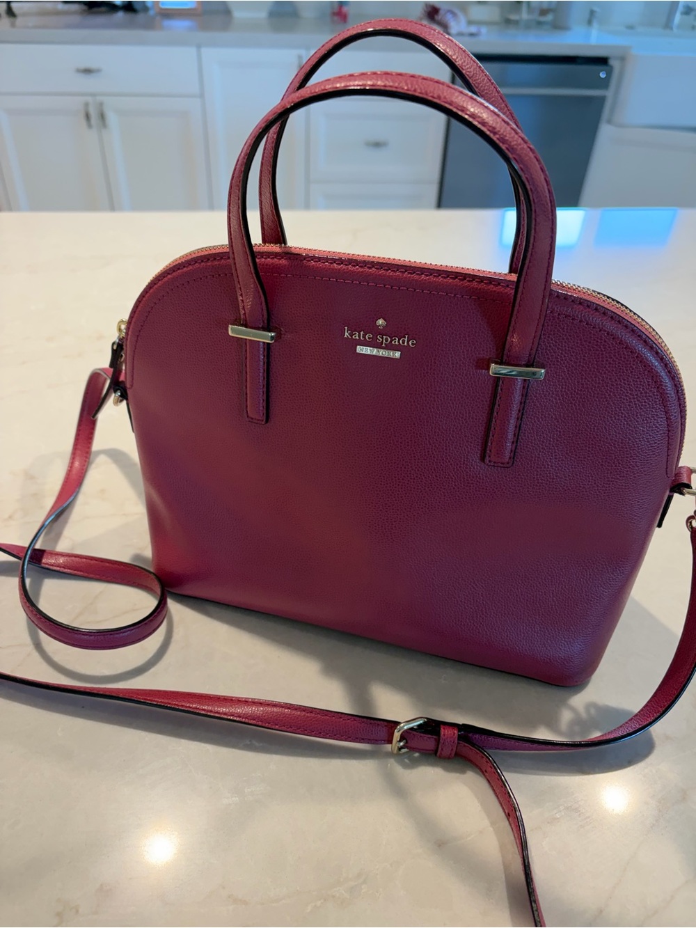 KATE SPADE New York Berry Leather Dome Satchel